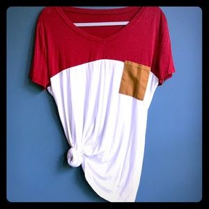 Women’s XL Color Block Pocket Tee